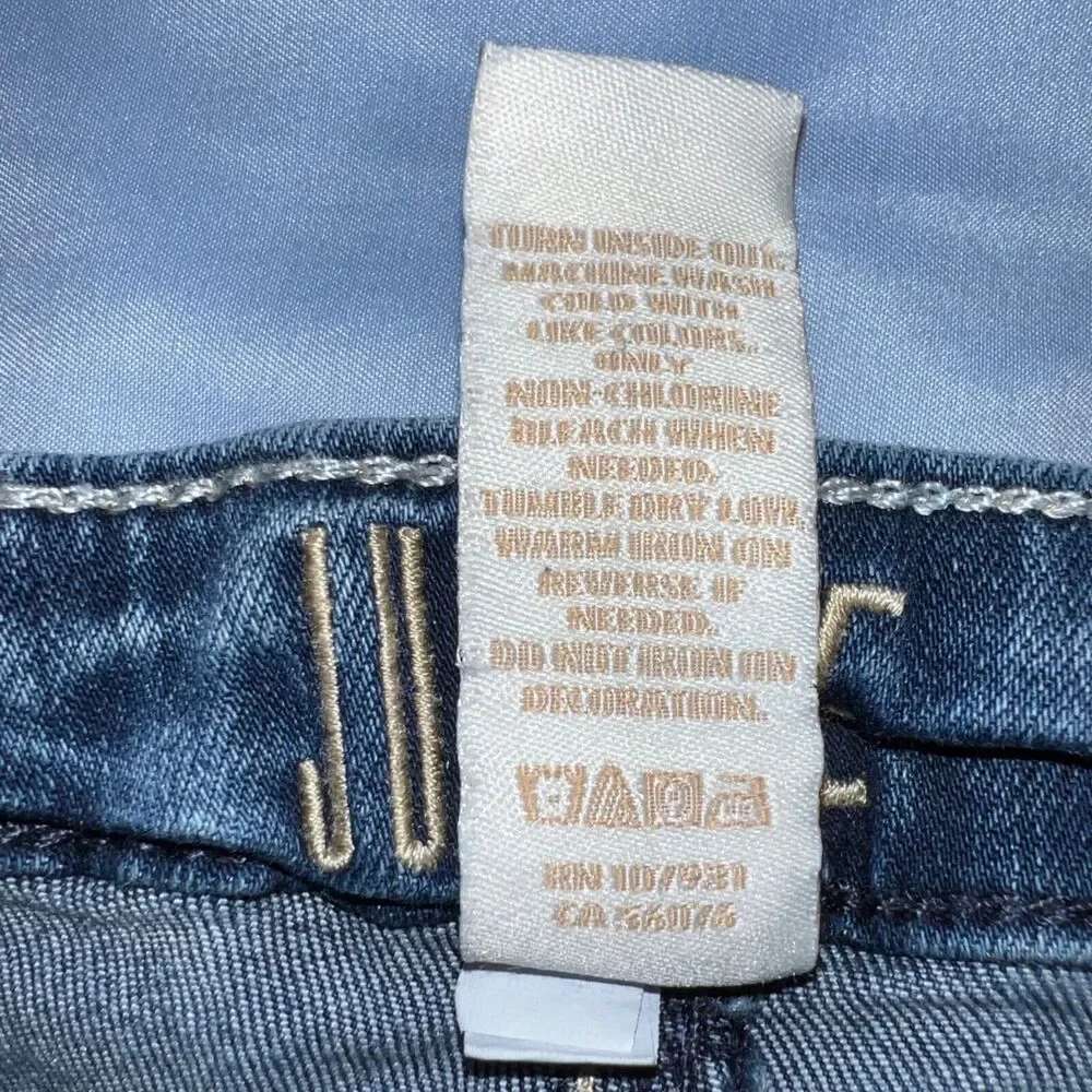 Justice Girls Denim Blue Jeans Skinny Jeans Mid Rise Distressed Mid Wash Size 12
